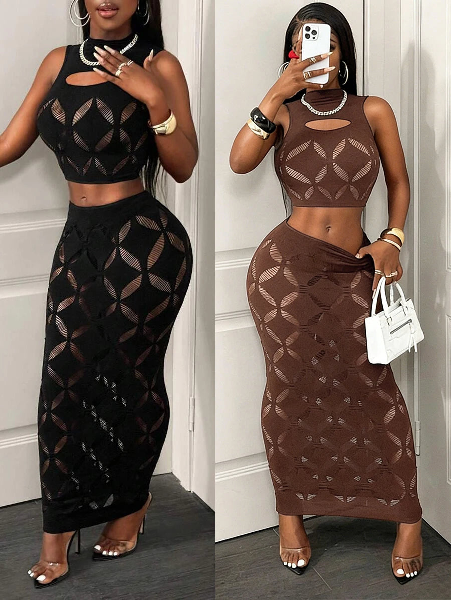 FHSEER Plus Size 2PCS Women's Sexy